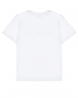 Белая футболка с принтом &quot;Thomas Bear&quot; Burberry Белый, арт. 8041052 KB5-CHK BE WHITE A1464 | Фото 2