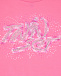 Розовый свитшот с логотипом из страз  | Фото 4
