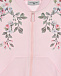Розовая спортивная куртка с цветочным принтом Monnalisa | Фото 3