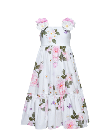 Платье с лямками из цветов Monnalisa | Фото 1