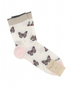 Белые носки с принтом "бабочки"