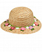 Соломенная шляпа с цветочным декором Il Trenino | Фото 2