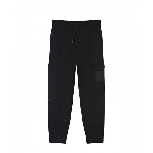 Черные спортивные брюки с накладными карманами Outhere | Фото 1