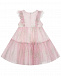 Розовое платье с принтом &quot;банты&quot; Monnalisa | Фото 2