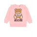 Розовый свитшот с принтом &quot;медвежонок&quot; Moschino | Фото 1