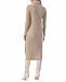 Кашемировое платье в рубчик, светло-бежевое Allude | Фото 4