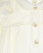 Комплект: комбинезон, повязка и слюнявчик. белый Dolce&Gabbana | Фото 6
