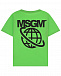 Зеленая футболка с логотипом MSGM | Фото 2