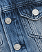 Синяя джинсовая куртка с лого на спине Diesel | Фото 3