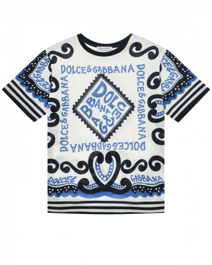 Футболка со сплошными узорами Dolce&Gabbana | Фото 1