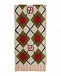 Шерстяной шарф в красно-зеленый ромб, 140x16 см GUCCI | Фото 2