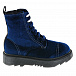 Синие бархатные ботинки Emporio Armani | Фото 2