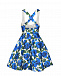 Короткое платье с принтом &quot;синие цветы&quot; Philosophy Di Lorenzo Serafini | Фото 5