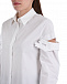 Белая рубашка с прорезями на рукавах Vivetta | Фото 7
