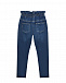 Синие джинсы с поясом на резинке  | Фото 3
