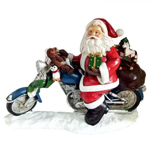 Новогодний сувенир &quot;Санта на мотоцикле&quot; 40x15x28,5 см Timstor | Фото 1