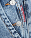 Голубые джинсы прямого кроя Mo5ch1no Jeans | Фото 9