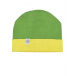 Зеленая шапка с желтым отворотом Chobi | Фото 1