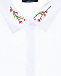 Белая рубашка с цветочной вышивкой на воротнике Dal Lago | Фото 4