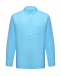 Льняная рубашка с длинными рукавами, бирюзовая 120% Lino | Фото 1