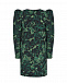 Зеленое платье с принтом &quot;бабочки&quot; Monnalisa | Фото 2