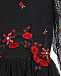 Черное платье с вышитыми цветами Aletta | Фото 5
