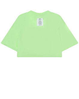 Зеленая футболка с принтом &quot;fantastic green&quot; MSGM Зеленый, арт. MS029070 81 | Фото 2