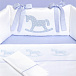 Постельное белье «Коняшки», белый сатин с вышивкой голубовато-сиреневого цвета A&A Baby Glam | Фото 2