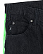 Черные джинсы с зелеными лампасами Emporio Armani | Фото 3