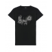 Черная футболка с пайетками и стразами Balmain | Фото 1