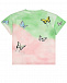 Двухцветная футболка с принтом &quot;бабочки&quot; Ermanno Scervino | Фото 2