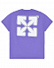 Фиолетовая футболка с логотипом Off-White | Фото 2