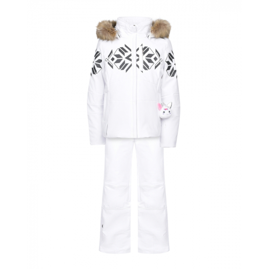 Белый горнолыжный комплект с курткой и брюками Poivre Blanc | Фото 1
