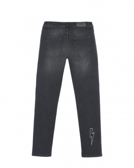 Черные джинсы с потертостями Neil Barrett Черный, арт. 033598 127 | Фото 2