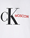 Белая толстовка-худи с надписью &quot;Moscow&quot; Calvin Klein | Фото 3