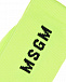 Желтые носки с черным логотипом MSGM | Фото 2