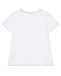 Белая футболка с логотипом из страз  | Фото 2