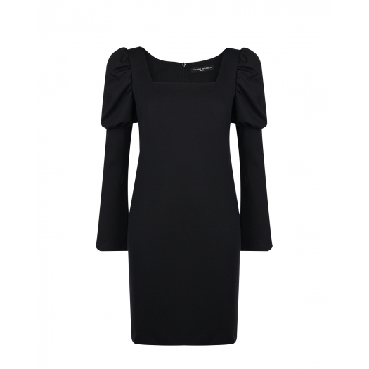Черное платье с рукавами-фонариками Pietro Brunelli | Фото 1