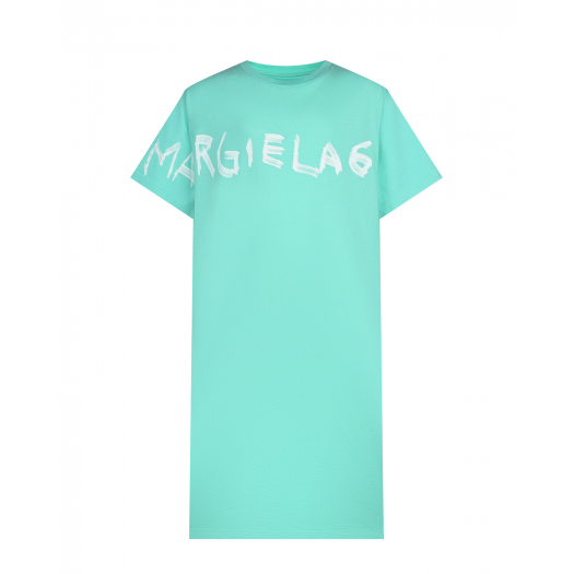 Платье-футболка мятного цвета MM6 Maison Margiela | Фото 1