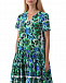Сине-зеленое платье с цветочным принтом Vivetta | Фото 6