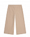 Вельветовые брюки с поясом на резинке, бежевые IL Gufo | Фото 2