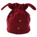 Бордовая бархатная сумка со стразами, 14x14x18 см IL Gufo | Фото 1