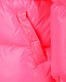 Розовый пуховик с желтой полосой GCDS | Фото 3