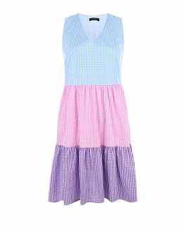 Трехцветное платье без рукавов Pietro Brunelli Мультиколор, арт. AG2214 CODAYT SCPP | Фото 1