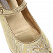 Золотистые туфли с цветочным узором Dolce&Gabbana | Фото 6