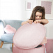 Детский велюровый овальный пуфик Lil Sofa, розовый Roba | Фото 8