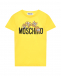 Футболка с лого и медвежатами, желтая Moschino | Фото 1