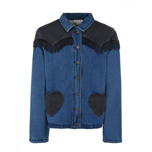 Джинсовая куртка с карманами в форме сердечка Stella McCartney | Фото 1