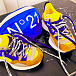 Желтые кроссовки с синей отделкой Dsquared2 | Фото 2