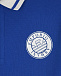 Синяя футболка-поло с белым воротником в полоску Emporio Armani | Фото 3